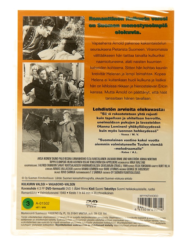 Kulkurin Valssi - DVD - Pääkaupunkiseudun Kierrätyskeskus verkkokauppa
