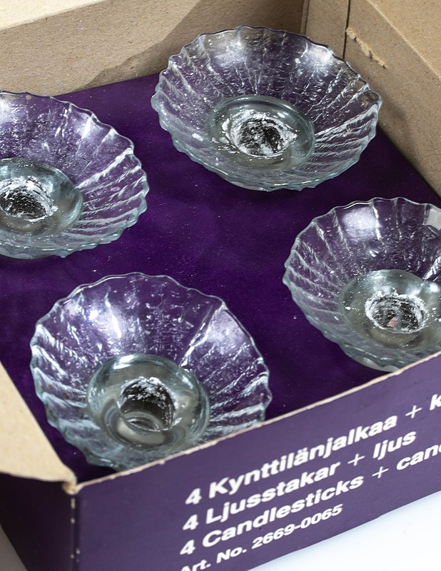 RIIHIM=C3=84EN LASI Kehr=C3=A4 kynttil=C3=A4njalka, 4 kpl - Kynttilänjalat - 10105072222 - 1