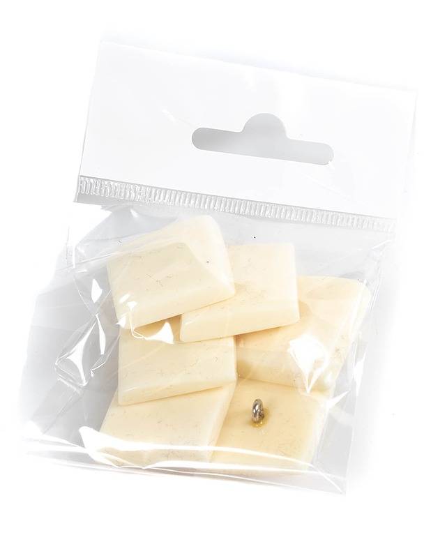 Valkoiset neli=C3=B6 sarjanapit, 6 kpl - Ompelu - 10105083404 - 0