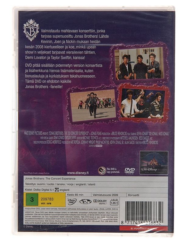 Jonas Brothers The Concert Experiance - DVD - DVD-elokuvat - 10105098293 - 1