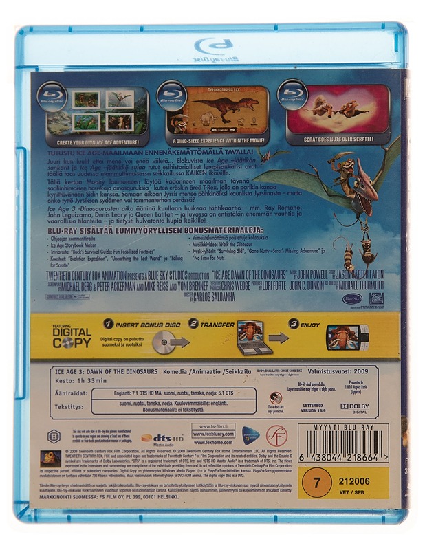 Ice Age 3: Dinosaurusten Aika - Blu-Ray=20 - DVD-elokuvat - 10105098833 - 1