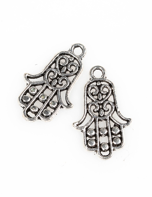 Hamsa amuletti kaksi syd=C3=A4nt=C3=A4, 2 kpl - Askartelu - 10105102023 - 0