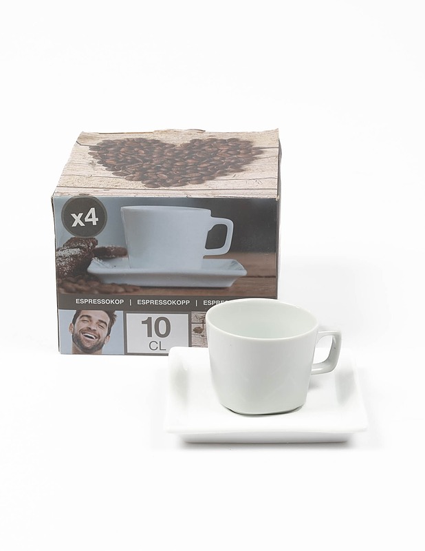 FUNKTION espressokuppi ja lautanen, 4 paria - Lautaset ja kulhot - 10105112171 - 0