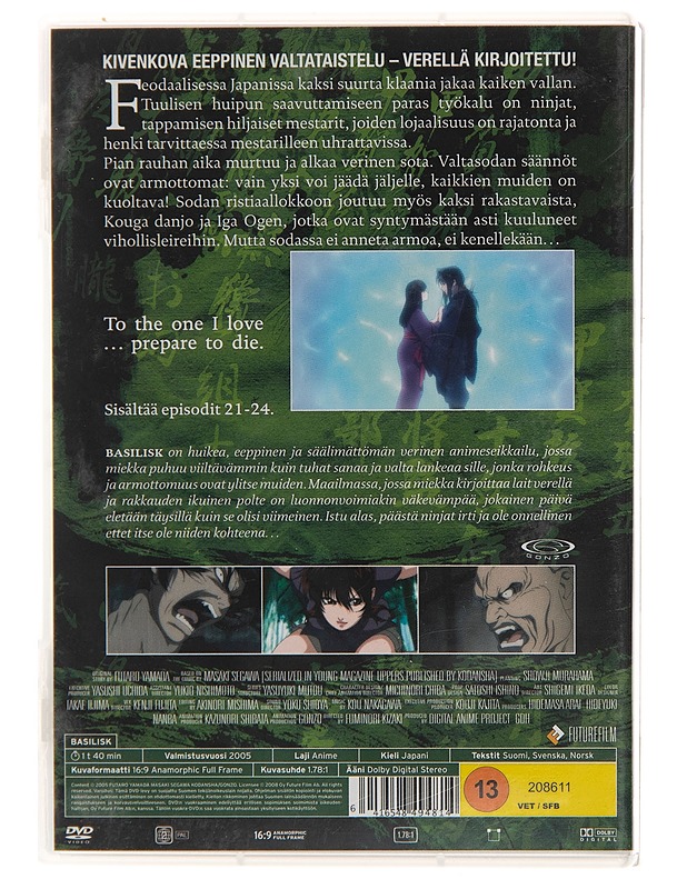 Basilisk 6: FATE´S FINEST HOUR - DVD - DVD-elokuvat - 10105114904 - 1