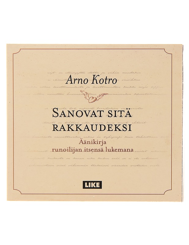 Sanovat sitä rakkaudeksi - Äänikirja - Runot ja näytelmät - 10105116055 - 0