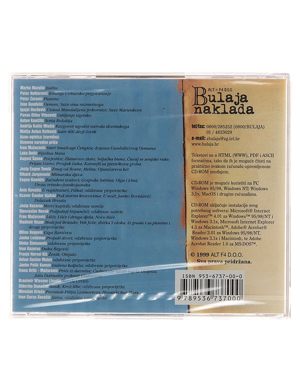 Klasici hrvatske knji=C5=BEevnosti: Epika, romani, novele - CD-Rom - CD-levyt - 10105143489 - 1