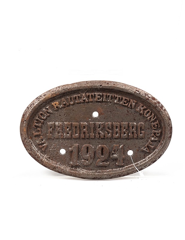 Junavaunun valmistuskilpi - Fredriksberg 1924 - Muut sisustustavarat - 10105144711 - 0