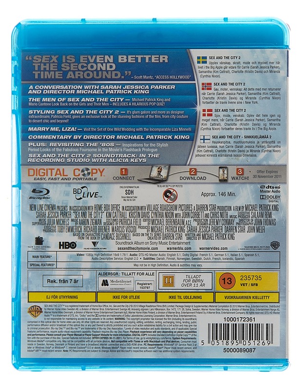 Sex and the City 2 - Blu-ray - Blu-ray-levyt - 10105147678 - 1