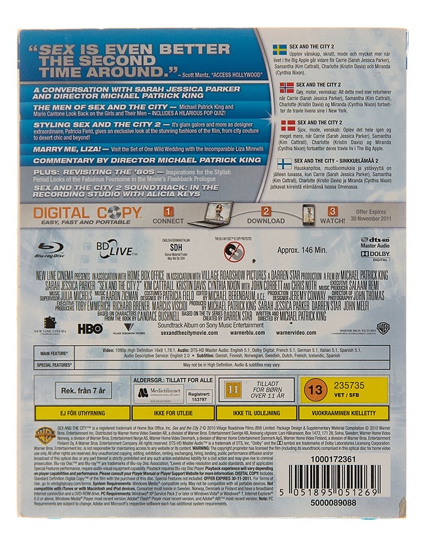 Sex and the City 2 - Blu-ray + DVD - DVD-elokuvat - 10105148260 - 1
