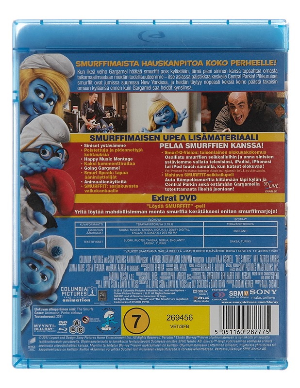 Smurffit - Blu-ray + DVD - Blu-ray-levyt - 10105149488 - 1