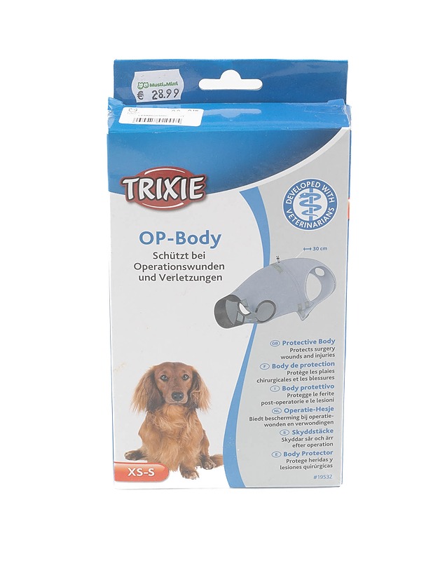 TRIXIE OP-Body lemmikin haavasuojapuku, XS-S=20 - Lemmikkitarvikkeet - 10105152111 - 0