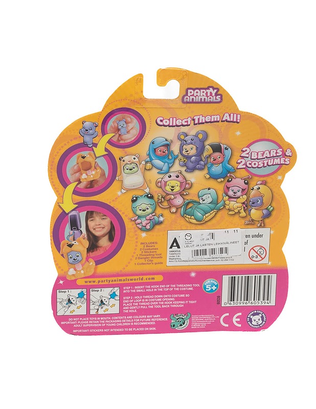 PARTY ANIMALS figuurit, 2 x karhu, 2 x asu - Lasten lelut - 10105168079 - 1