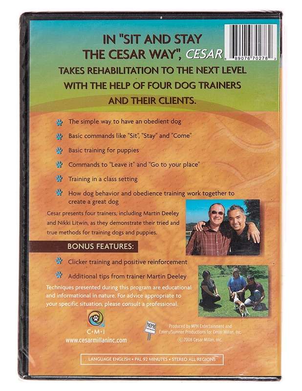 Cesar Millan=C2=B4s Mastering leadership: sit and stay the Cesar way v=
olume 4 - DVD - DVD-elokuvat - 10105176062 - 1
