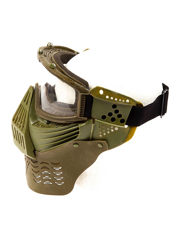 Airsoft-/kuulanaamari kaulasuojalla, vihre=C3=A4 - Muut urheiluvälineet ja vapaa-aika - 10105178068 - 1