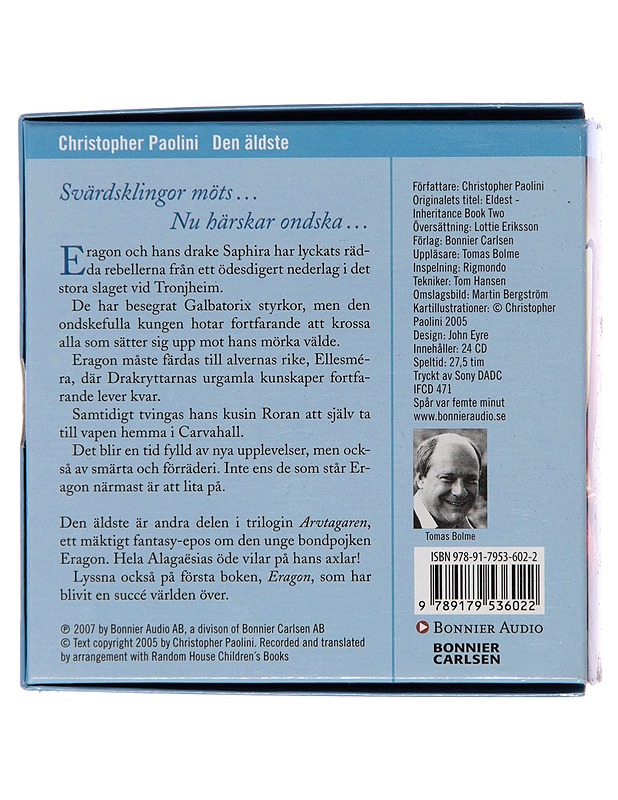 Den =C3=A4ldste - Christopher Paolini - CD-levyt - 10105180912 - 1
