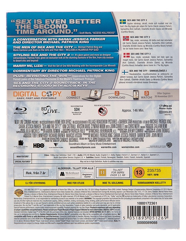 Sex and the City 2 - Blu-ray + DVD + digital copy - Blu-ray-levyt - 10105181411 - 1