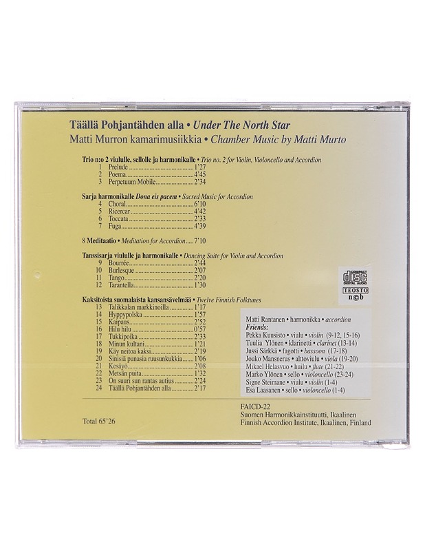 Matti Murto : T=C3=A4=C3=A4ll=C3=A4 pohjant=C3=A4hden alla - CD - CD-levyt - 10105182553 - 1