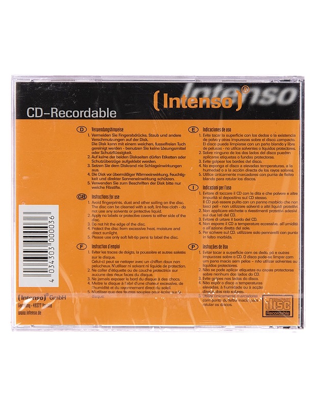 Intenso tallennettava CD-levy - CD-levyt - 10105183648 - 1