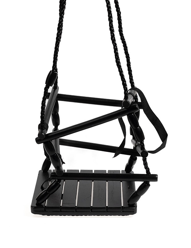 Wooden Baby Swing, black - Muut urheiluvälineet ja vapaa-aika - 10105186074 - 0