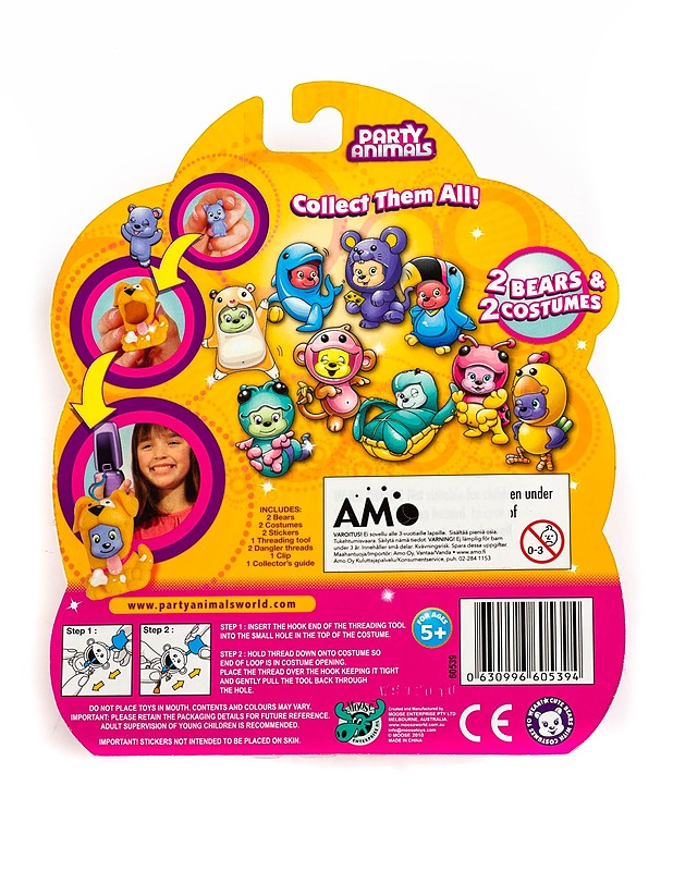 PARTY ANIMALS Cute Bears with Costumes to Wear - Lasten pelit ja lelut - 10105201105 - 1