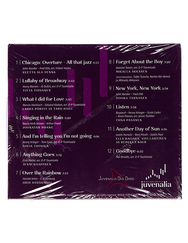 Juvenalia Big Band & Juvenalian musiikkiteatterilinja - Lullaby of Broadway - CD - CD-levyt - 10105208001 - 1