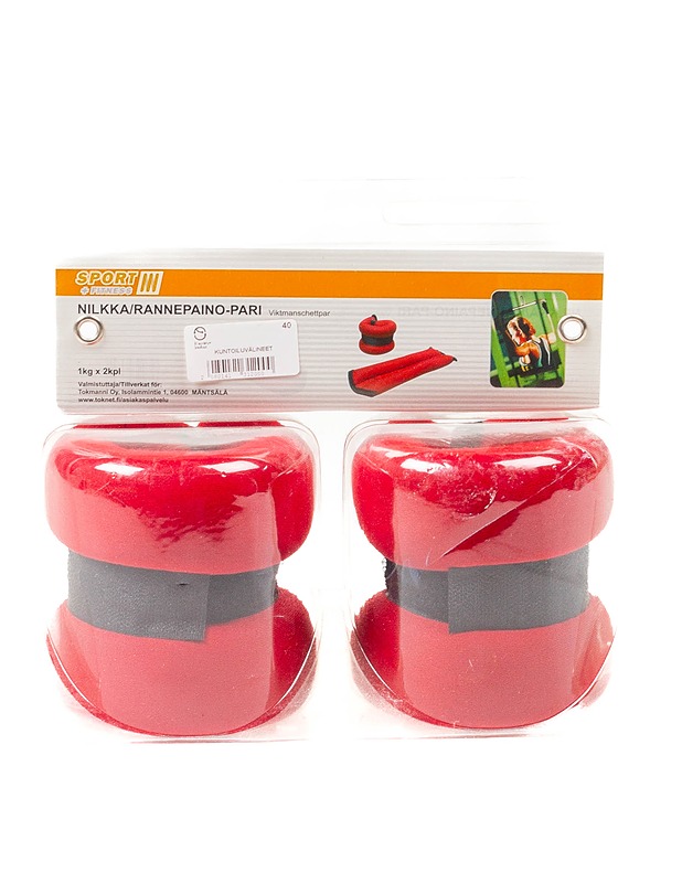 SPORT + FITNESS Nilkka/rannepaino-pari, 2x1kg - Muut urheiluvälineet ja vapaa-aika - 10105228008 - 0