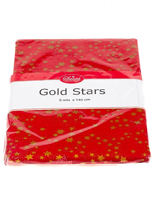 SANTA GOLD STARS kangas, 5 mts x 140 cm - Kankaat - 10105234437 - 0