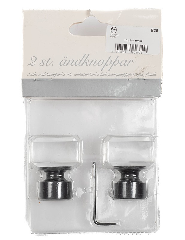 HEMTEX verhotangon päätynuppi, 2 kpl - Muut sisustustavarat - 10105235787 - 1