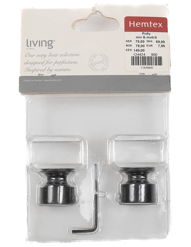 HEMTEX verhotangon päätynuppi, 2 kpl - Muut sisustustavarat - 10105235787 - 0