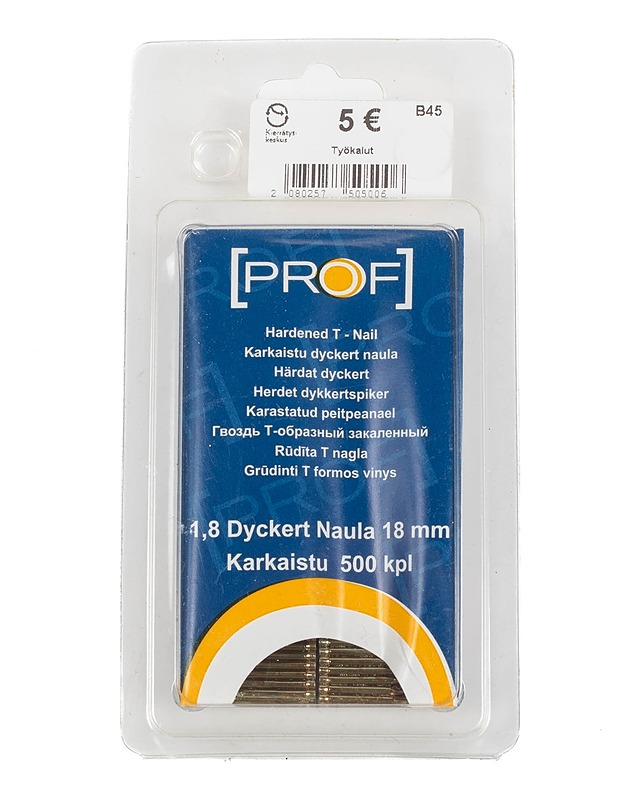 PROF karkaistu Dyckert naula, 500 kpl - Rakennustarvikkeet - 10105239339 - 0