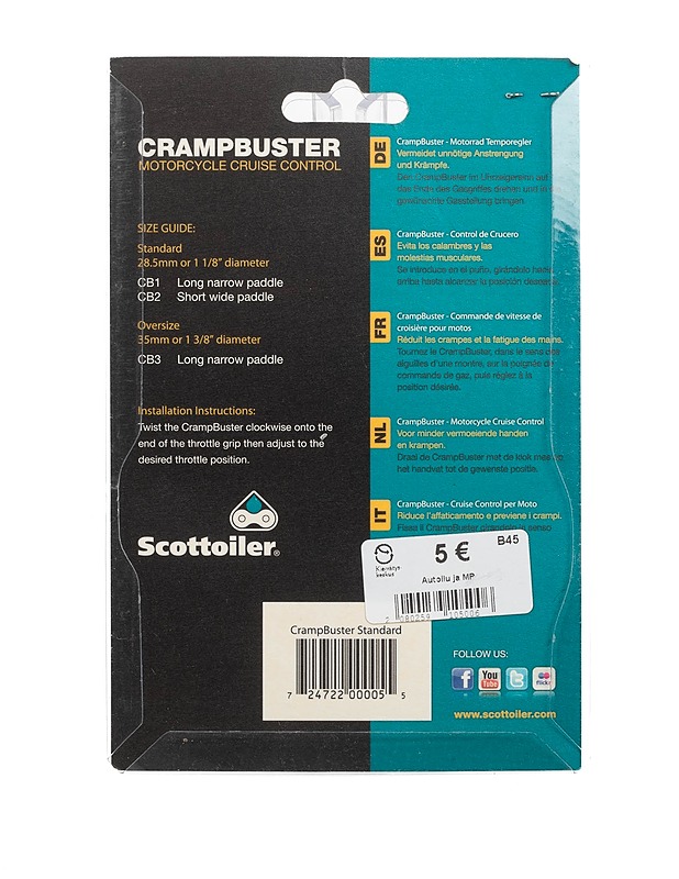 SCOTTIOLER Crampbuster kaasukahvan lepuuttaja - Muut urheiluvälineet ja vapaa-aika - 10105240405 - 1