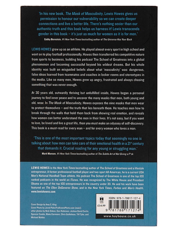 The mask of masculinity / how men can embrace vulnerability, create strong relationships and live their fullest lives - Lewis Howes - Hyvinvointikirjat - 10105242177 - 1