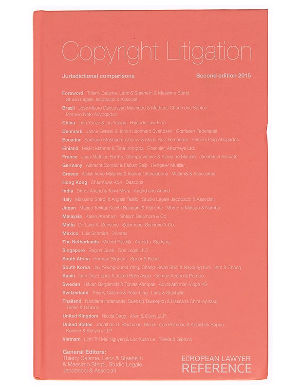 Copyright Ligigation: Jurisditional Comparisons - Tietokirjat ja oppaat - 10105242654 - 0