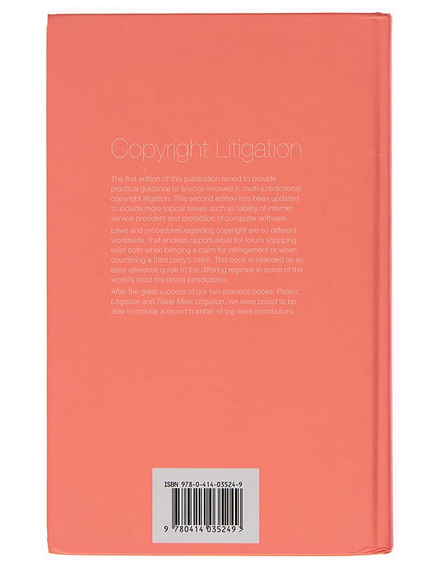 Copyright Ligigation: Jurisditional Comparisons - Tietokirjat ja oppaat - 10105242654 - 1