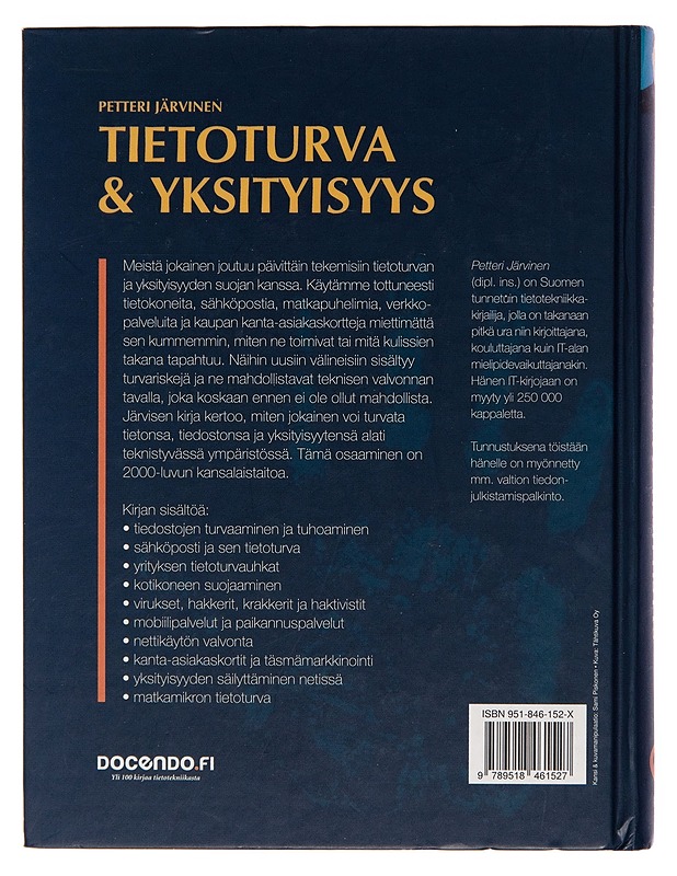 Tietoturva & yksityisyys - Petteri Järvinen - Tietokirjat ja oppaat - 10105243128 - 1