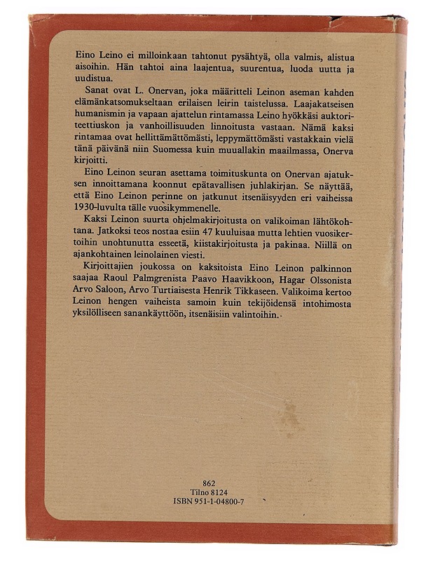 Eino Leinon perinne - Risto Hannula - Tietokirjat ja oppaat - 10105243310 - 1
