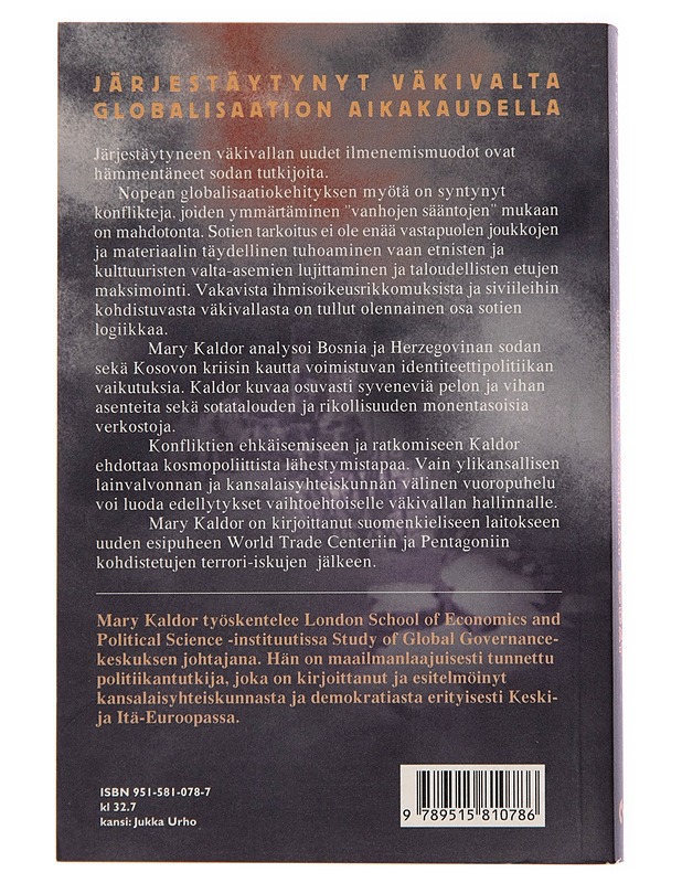 Uudet ja vanhat sodat - Mary Kaldor - Tietokirjat ja oppaat - 10105244714 - 1