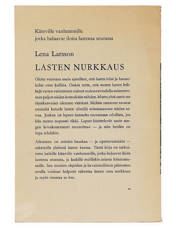 Lasten nurkkaus - Lena Larsson - Käsityökirjat - 10105245075 - 1