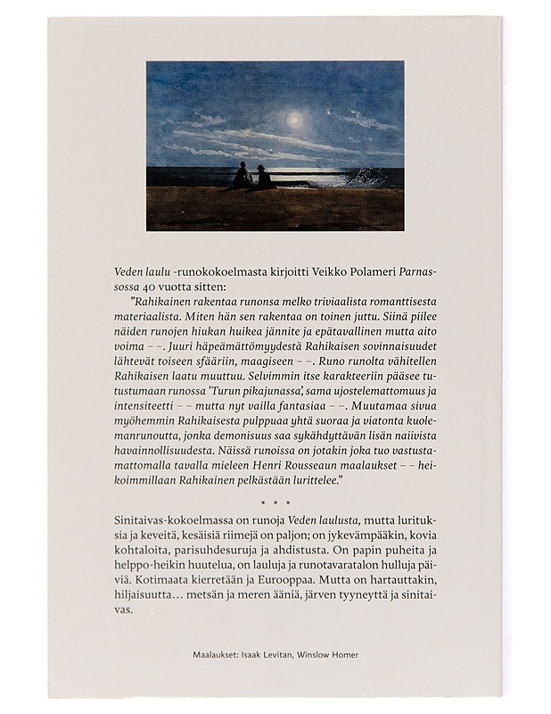 Sinitaivas, heijastuksia : runoja kuudelta vuosikymmeneltä - Esko Rahikainen - Romaanit ja novellit - 10105245815 - 1