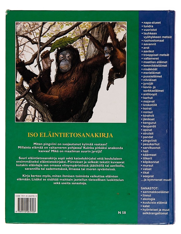 ISO ELÄINTIETOSANAKIRJA / MAAILMAN ELÄIMET JA NIIDEN YMPÄRISTÖ - Elisabetta Dami - Lemmikki- ja luontokirjat - 10105246098 - 1