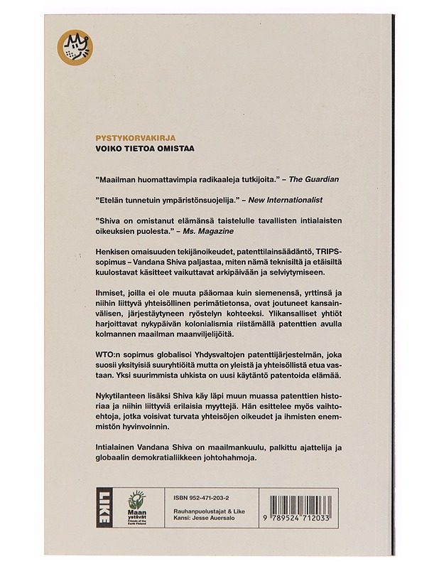 Voiko tietoa omistaa? : patentit kehitysmaiden uhkana - Vandana Shiva - Tietokirjat ja oppaat - 10105246224 - 1