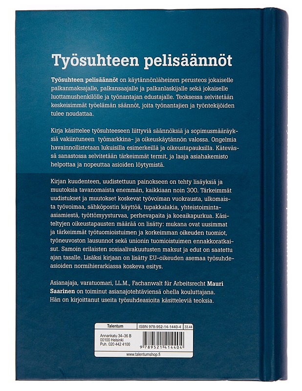 Työsuhteen pelisäännöt - Mauri Saarinen - Tietokirjat ja oppaat - 10105247761 - 1