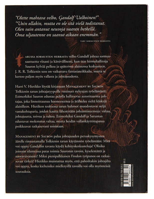 Management by Sauron : Sormusten herran johtamisopas - Harri V. Hietikko - Tietokirjat ja oppaat - 10105247858 - 1