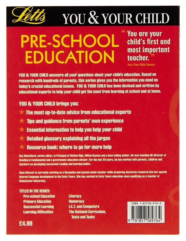 You And Your Child : Pre-School Education - Anne Mercer - Tietokirjat ja oppaat - 10105247933 - 1
