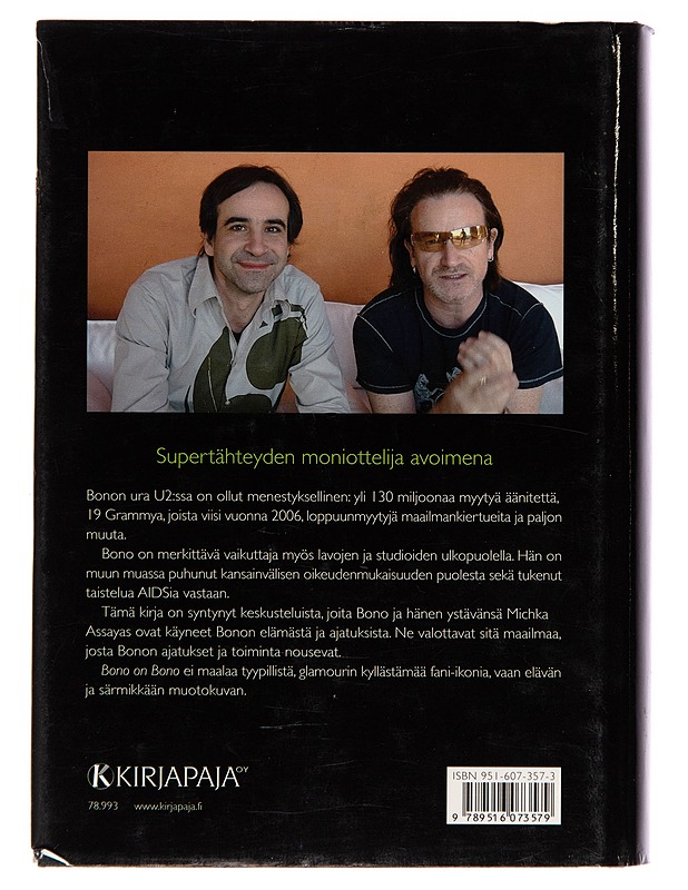 Bono on Bono - Bono - Elämäkerrat ja muistelmat - 10105248142 - 1