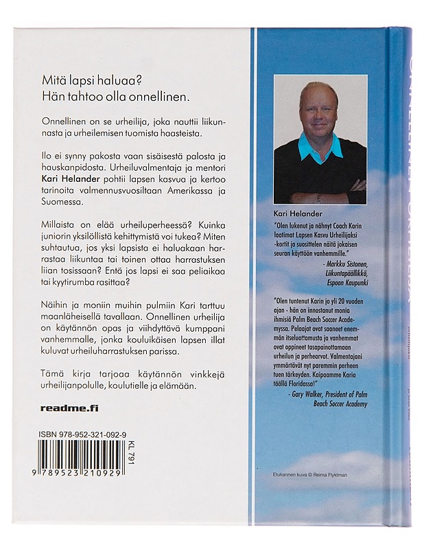 Onnellinen urheilija : lapsen kasvu urheilijaksi - Kari Helander - Tietokirjat ja oppaat - 10105248269 - 1