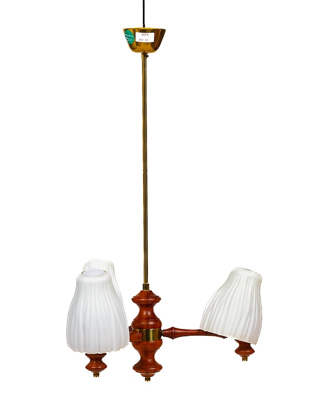 Puinen kattovalaisin kolmella valaisimella - Designsuosikit - 10105248291 - 0