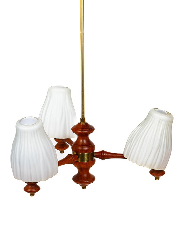 Puinen kattovalaisin kolmella valaisimella - Designsuosikit - 10105248291 - 1