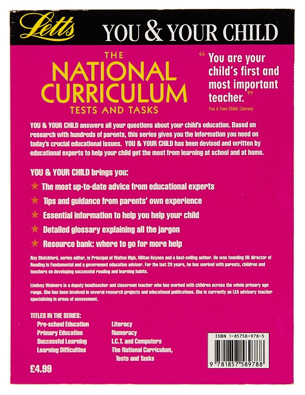 You And Your Child : The National Curriculum - Lindsey Weimers - Tietokirjat ja oppaat - 10105248347 - 1