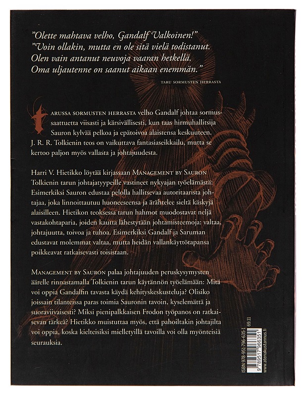 Management by Sauron : Sormusten herran johtamisopas - Harri V. Hietikko - Tietokirjat ja oppaat - 10105249921 - 1